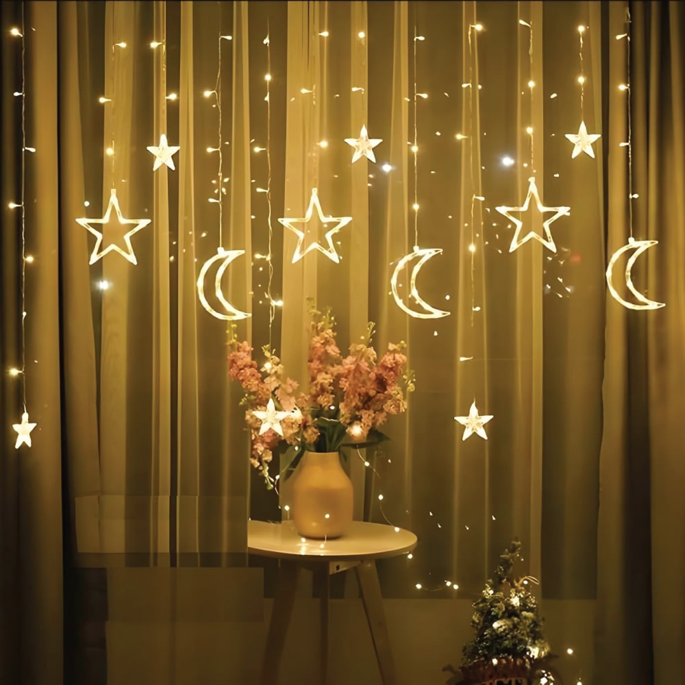 Home Decor Moon Star Wall Hanging Light – 10x4 ft