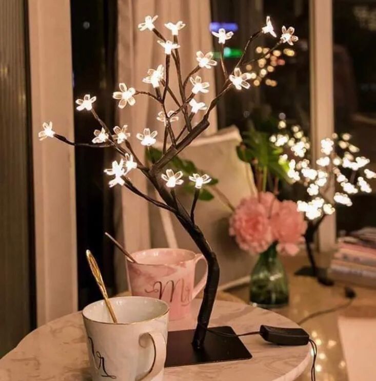 24 Led Cherry Blossom Table Lamp