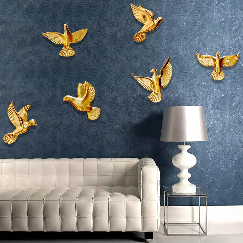 🕊️ 6-Piece Bird Wall Decor 🕊️